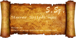 Sterner Szilvánusz névjegykártya